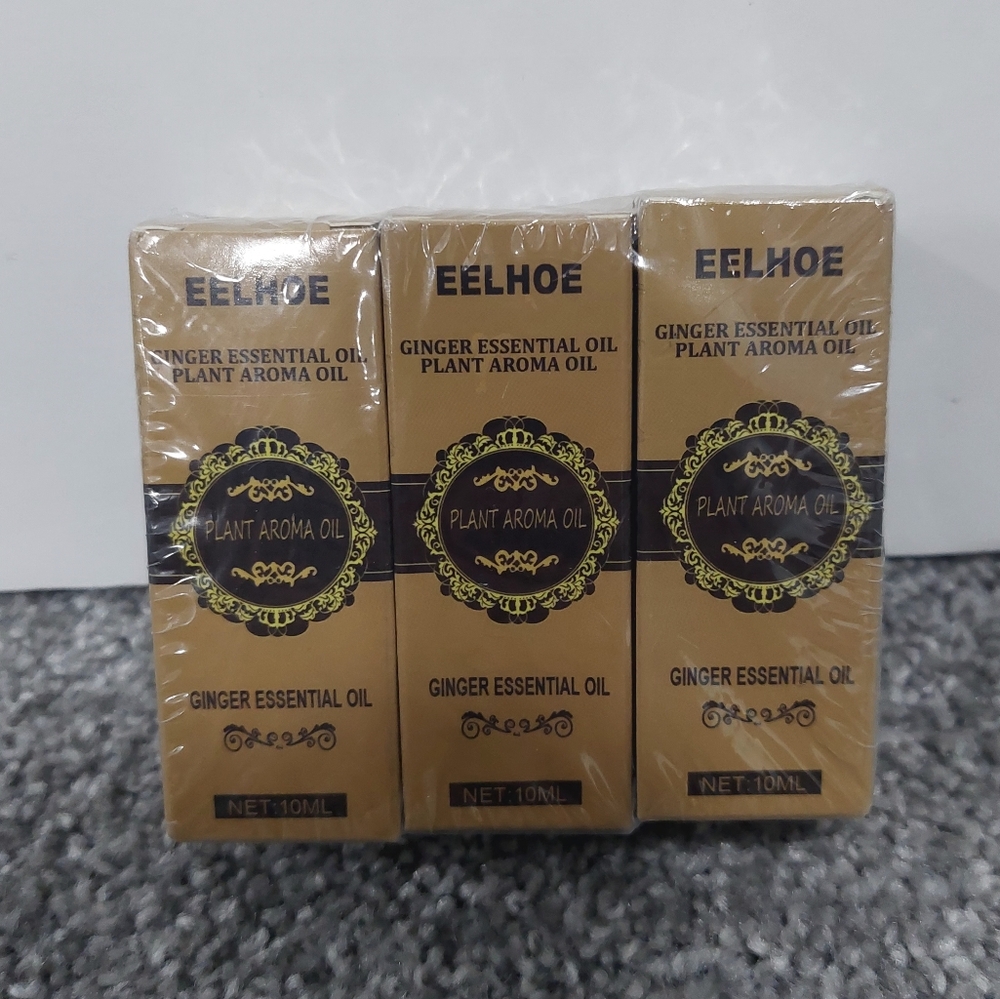 EELHOE 3 pack Ginger Essential Oil Plant Aroma Oil 10 ML each Ginger extract